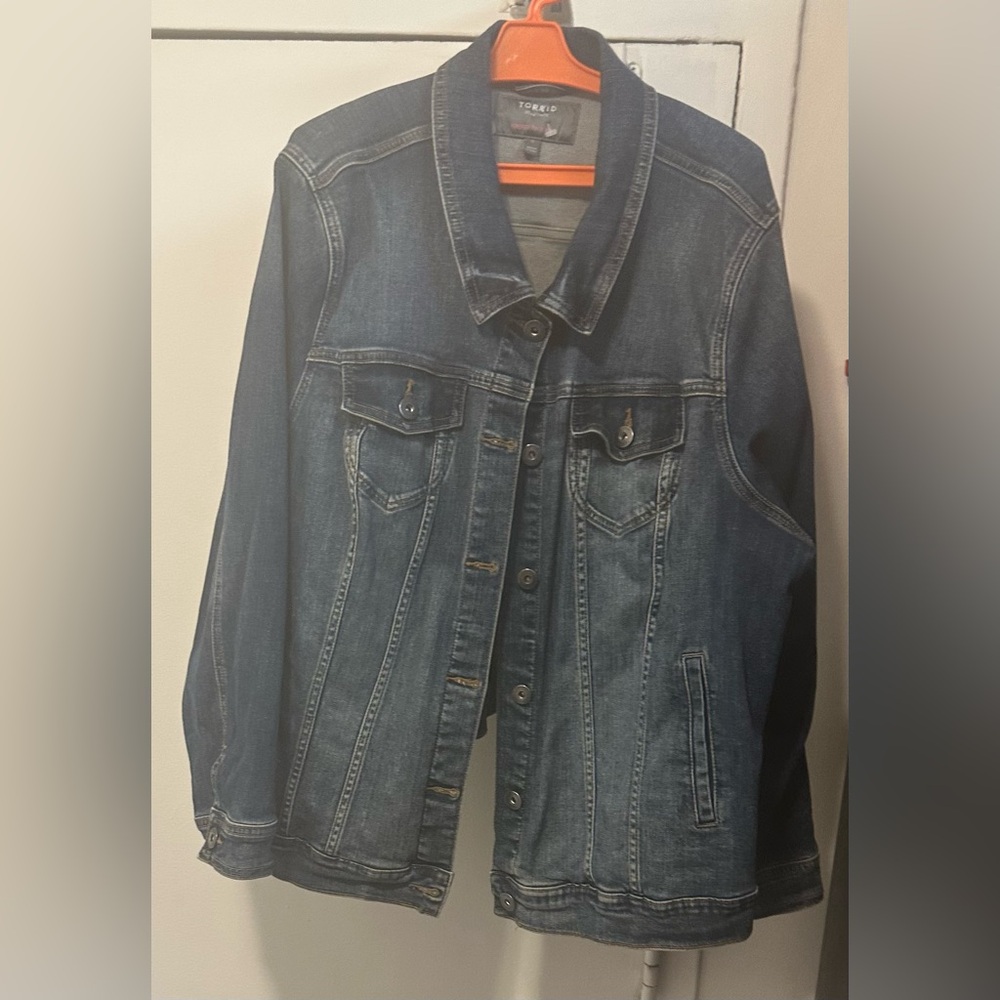 Torrid Dark Blue Jean Jacket over size
